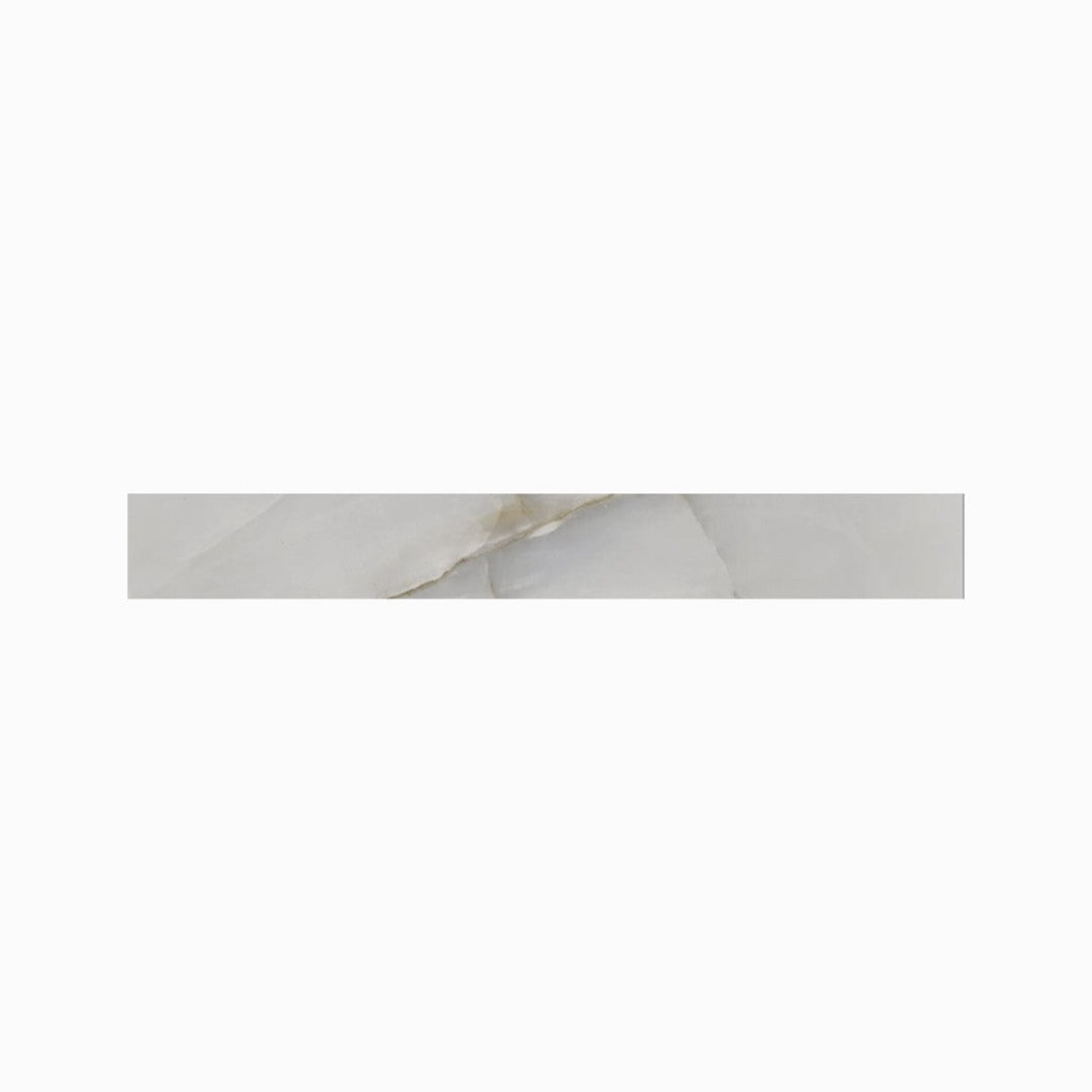 Milestone 3" x 24" Onyx Polished Porcelain Bullnose