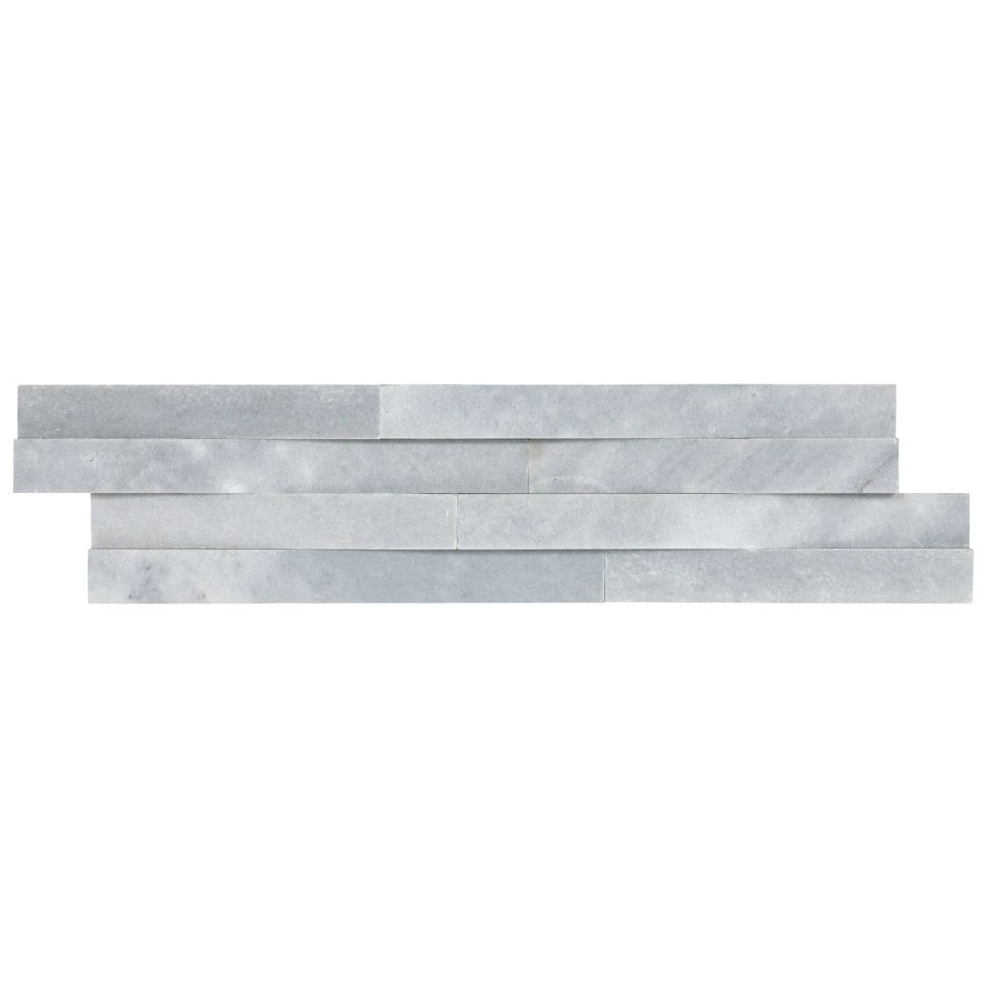MS International 6" x 24" RockMount Cosmic Gray Wave Honed Stacked Stone Panel 3D Marble Ledgestone
