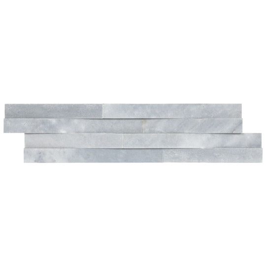 MS International 6" x 24" RockMount Cosmic Gray Wave Honed Stacked Stone Panel 3D Marble Ledgestone