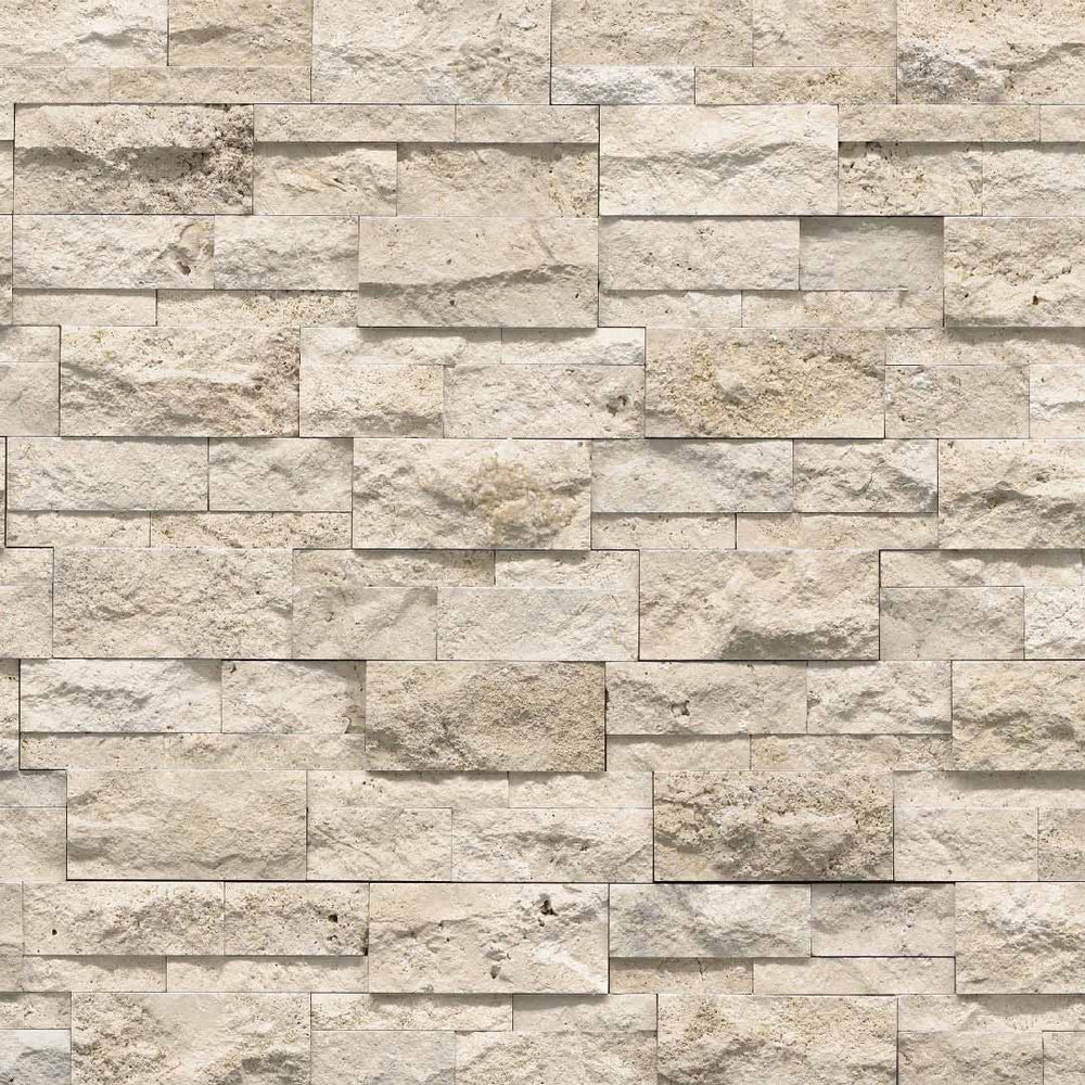 MS International 9" x 24" Xl Rockmount Splitface Stacked Stone Travertine Ledger Panel