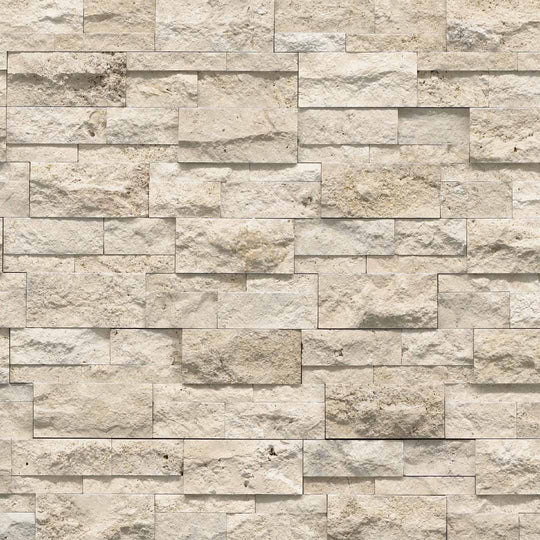 MS International 9" x 24" Xl Rockmount Splitface Stacked Stone Travertine Ledger Panel