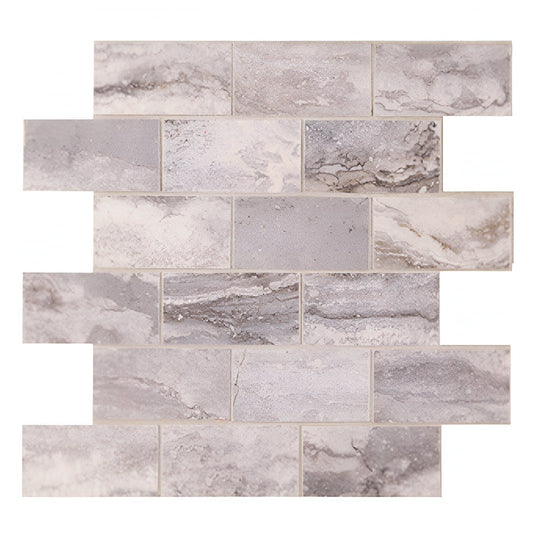 MS International 12" x 12" Bernini Polished Porcelain Mosaic