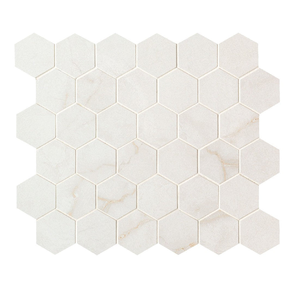 MS International 12" x 12" Brighton Polished 2" Hexagon Porcelain Mosaic