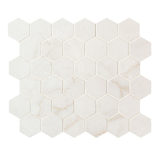 MS International 12" x 12" Brighton Polished 2" Hexagon Porcelain Mosaic