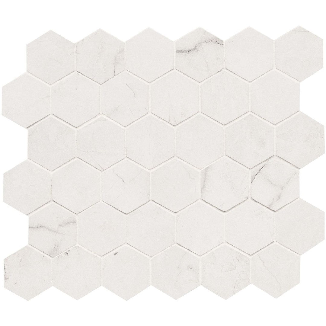 MS International 12" x 12" Brighton Matte 2" Hexagon Porcelain Mosaic