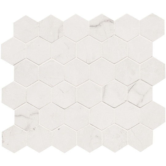 MS International 12" x 12" Brighton Matte 2" Hexagon Porcelain Mosaic