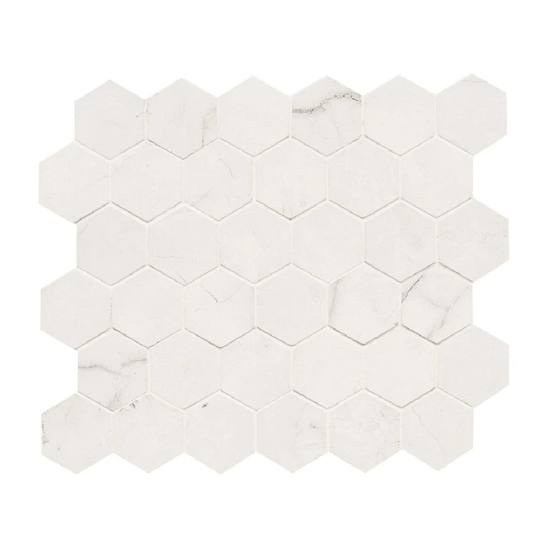 MS International 12" x 12" Brighton Polished 2" Hexagon Porcelain Mosaic