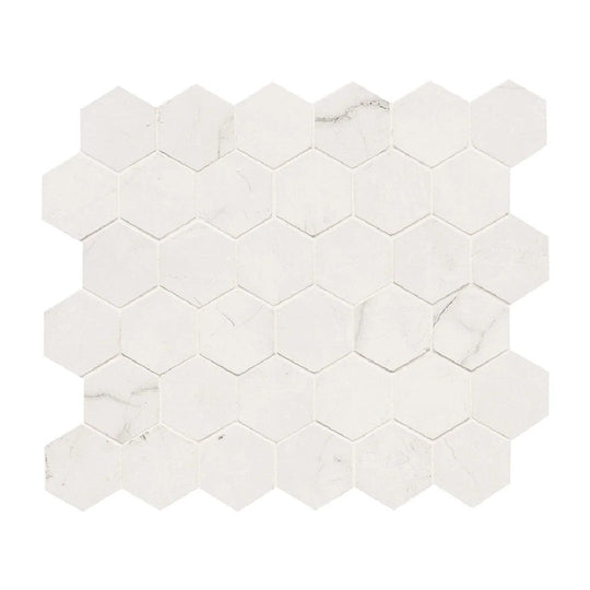 MS International 12" x 12" Brighton Polished 2" Hexagon Porcelain Mosaic