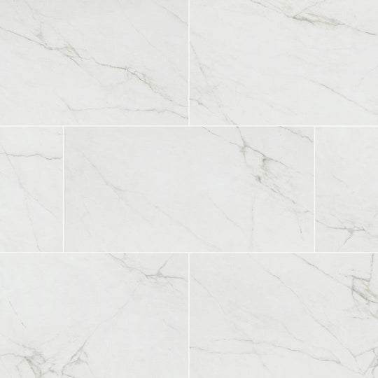 MS International 12" x 24" Dymo Calacatta Glossy Ceramic Wall Tile