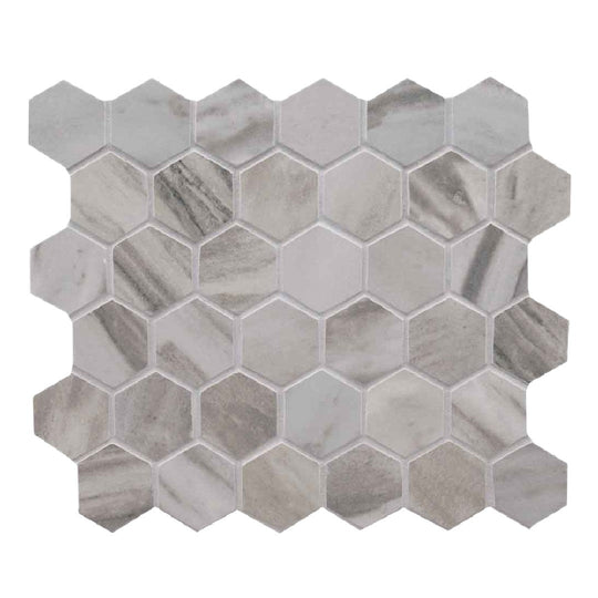 MS International 12" x 12" Eden Matte 2" Hexagon Porcelain Mosaic