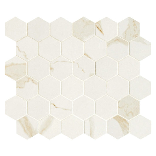 MS International 12" x 12" Eden Matte 2" Hexagon Porcelain Mosaic