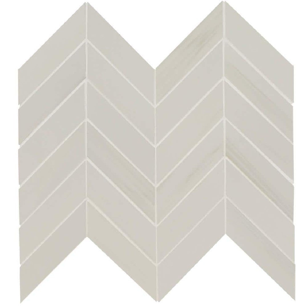 MS International 12" x 15" Eden Matte Chevron Porcelain Mosaic