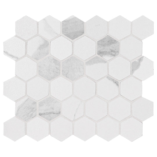 MS International 12" x 12" Eden Matte 2" Hexagon Porcelain Mosaic