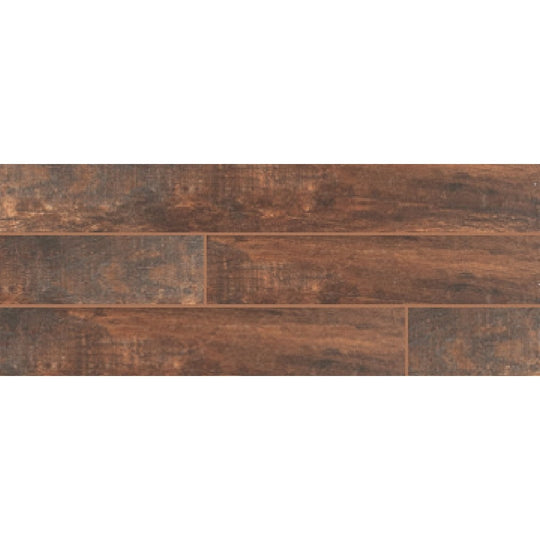 MS International 6" x 36" Redwood Matte Glazed Porcelain Plank