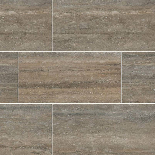 MS International 12" x 12" Veneto Polished Brick Porcelain Mosaic