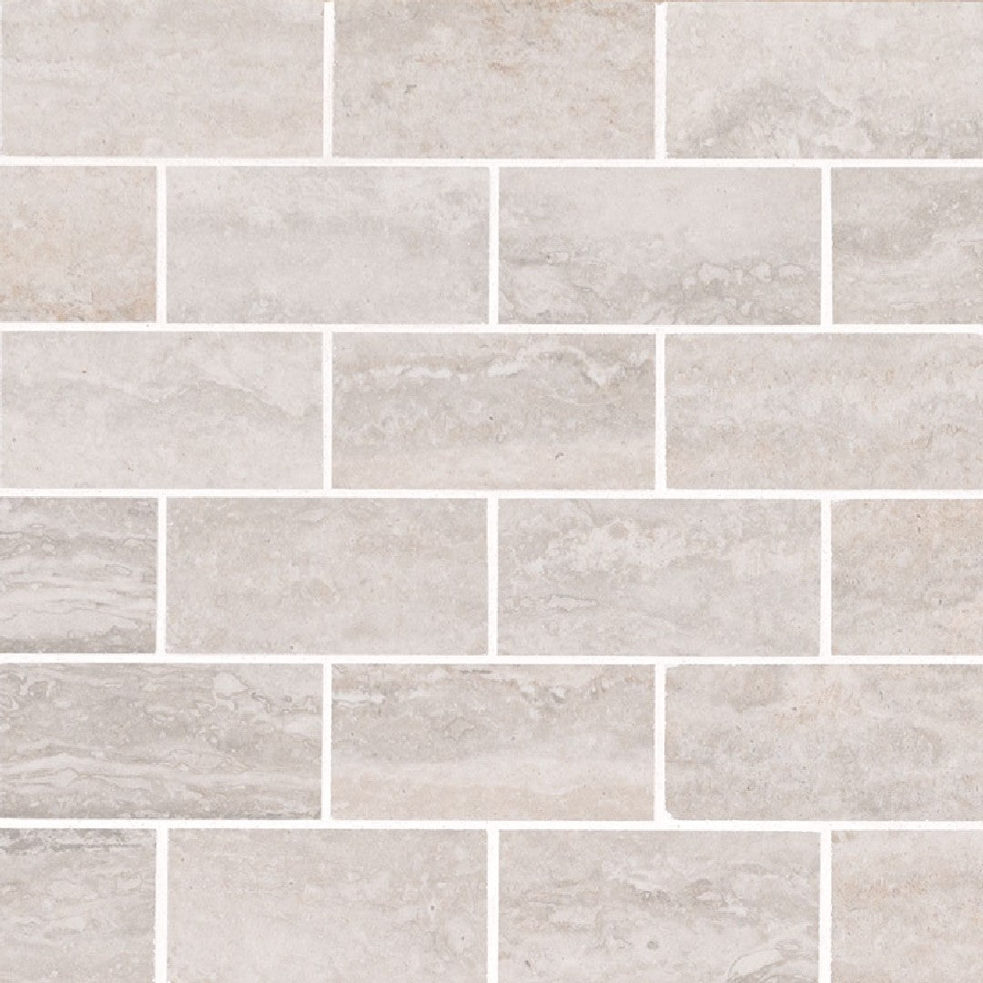 MS International 12" x 12" Veneto Polished Brick Porcelain Mosaic