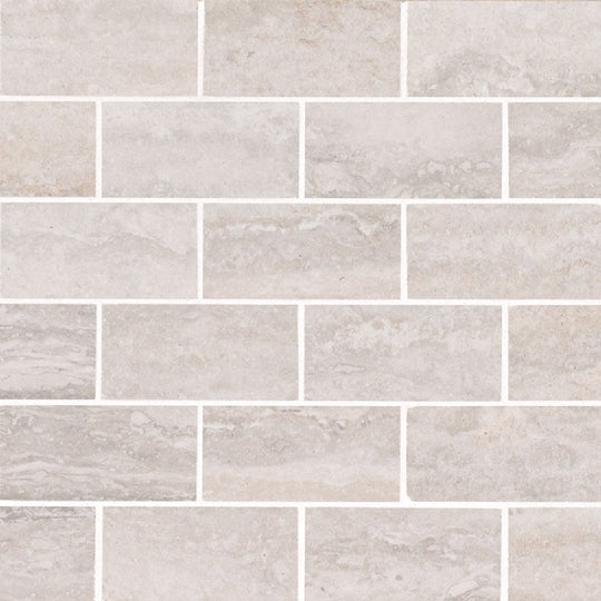 MS International 12" x 12" Veneto Polished Brick Porcelain Mosaic