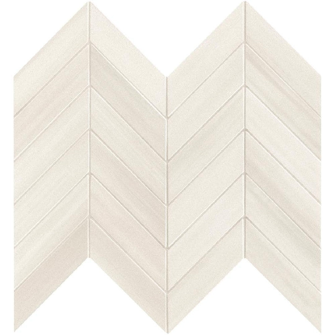 MS International 12" x 15" Watercolor Matte Chevron Porcelain Mosaic
