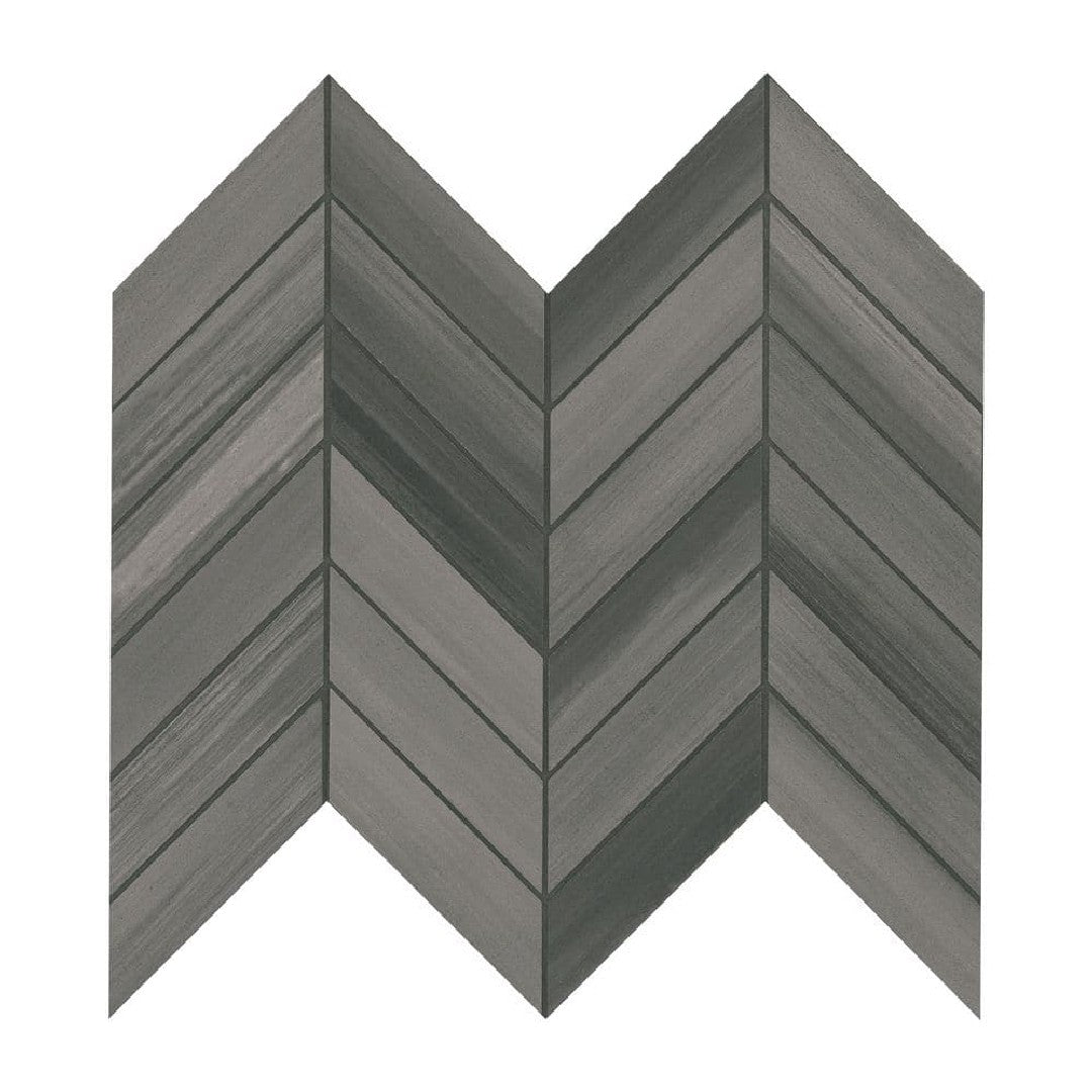 MS International 12" x 15" Watercolor Matte Chevron Porcelain Mosaic
