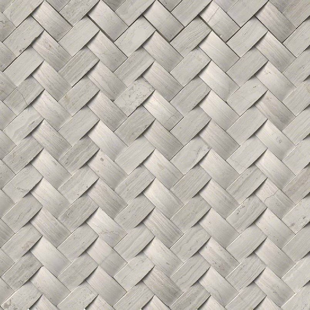 MS International 12" x 12" Mystic Cloud Honed Arched Herringbone Marble Mosaic