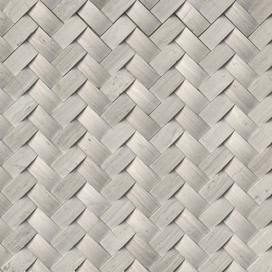MS International 12" x 12" Mystic Cloud Honed Arched Herringbone Marble Mosaic