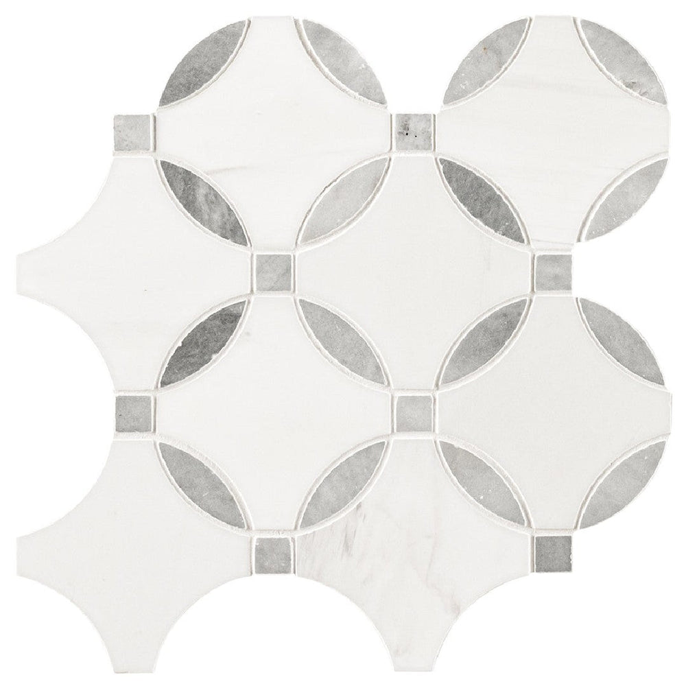 MS International 10.25" x 10.25" Bianco Dolomite Marble Mosaic