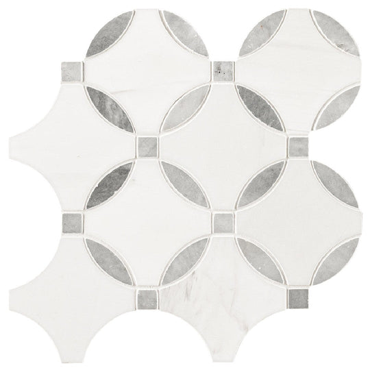 MS International 10.25" x 10.25" Bianco Dolomite Marble Mosaic