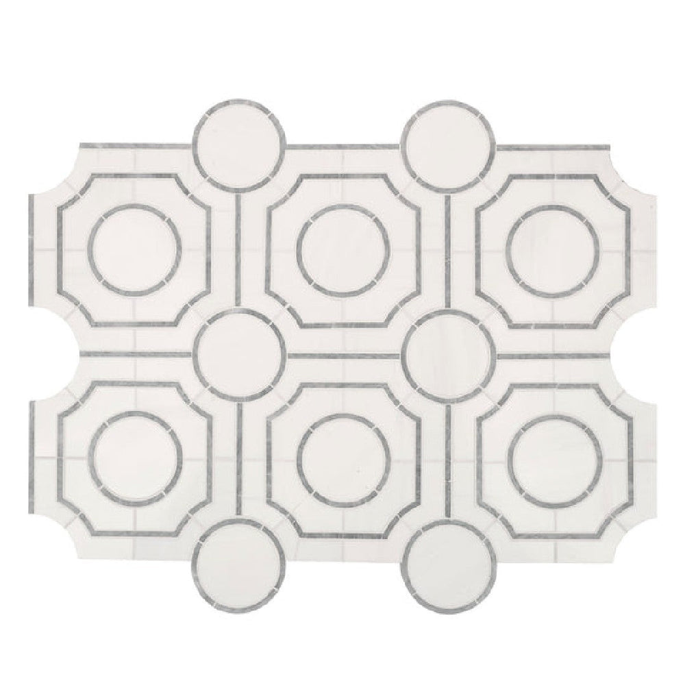 MS International 10" x 10" Bianco Dolomite Marble Mosaic