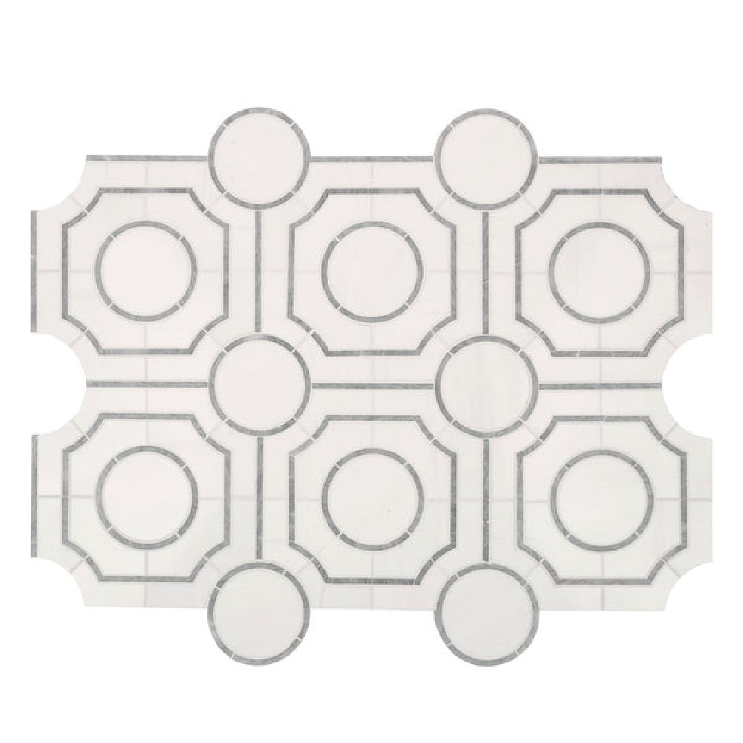 MS International 10" x 10" Bianco Dolomite Marble Mosaic