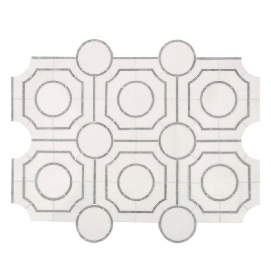 MS International 10" x 10" Bianco Dolomite Marble Mosaic