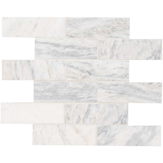 MS International 11.81" x 11.81" Capri Blue Marble Mosaic