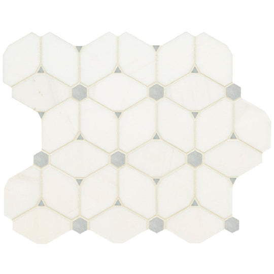 MS International 11" x 13" Bianco Dolomite Marble Mosaic