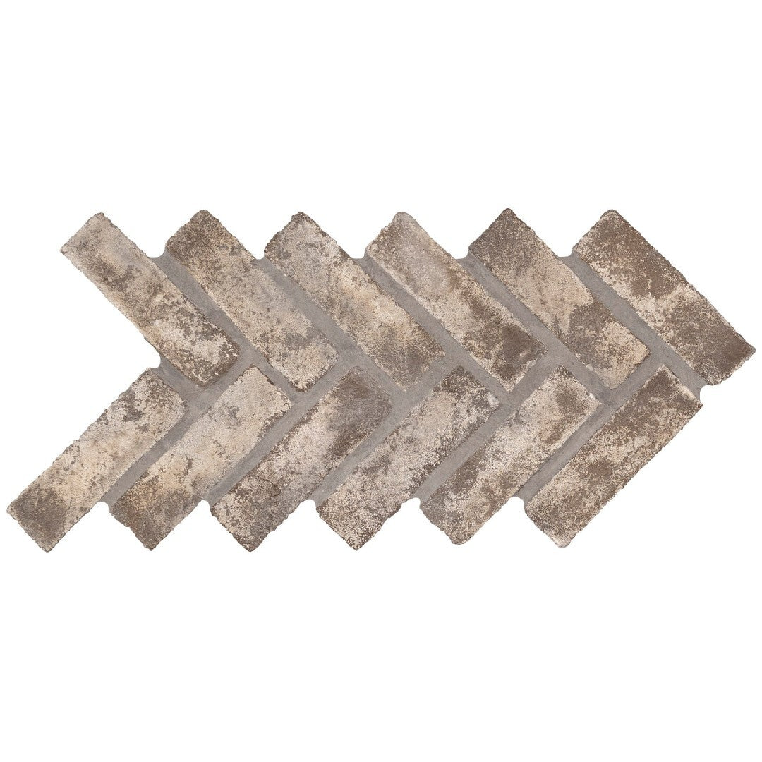 MS International 12.5" x 25.5" Doverton Natural Clay Brick Herringbone Mosaic
