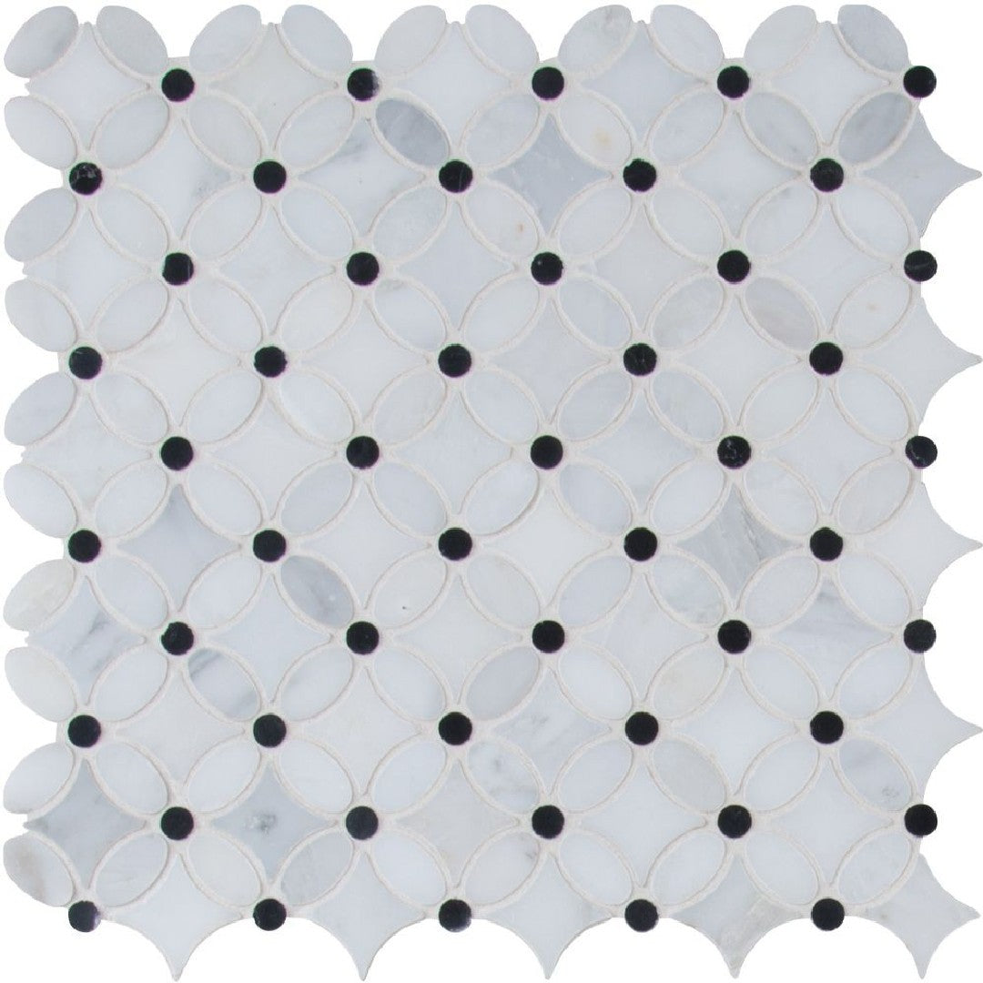 MS International 12" x 12" Florita Polished Marble Mosaic