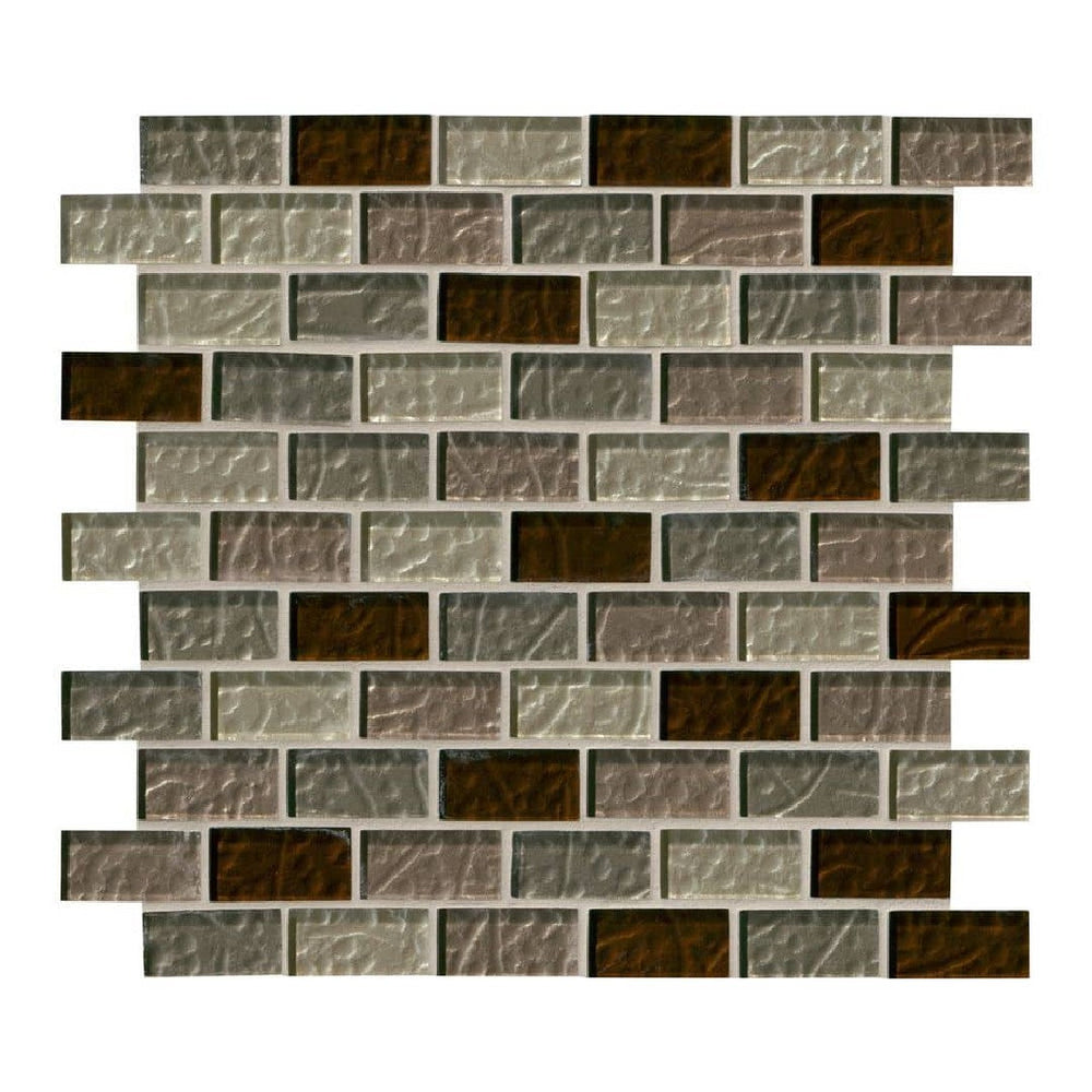 MS International 12" x 12" Ayres Blend Brick Glass Mosaic
