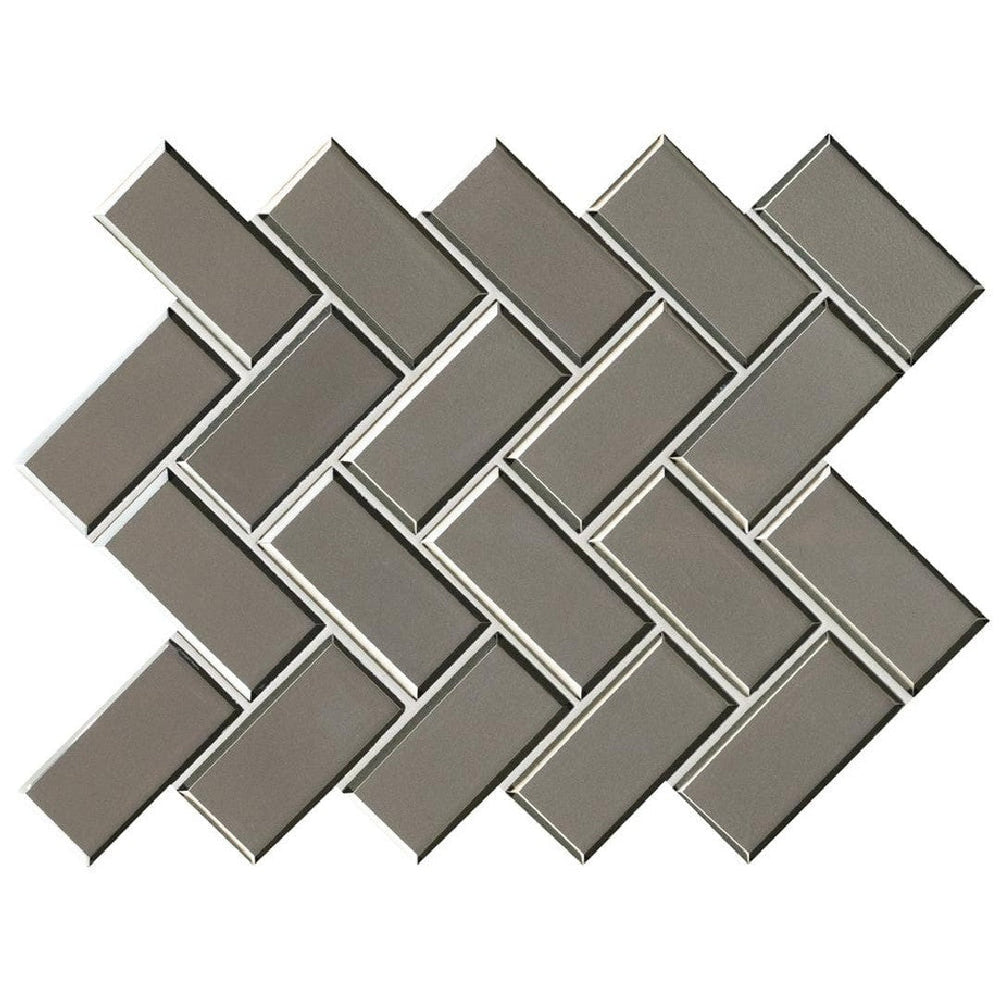 MS International 11.08" x 13.86" Champagne Glossy Herringbone Glass Mosaic