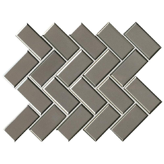 MS International 11.08" x 13.86" Champagne Glossy Herringbone Glass Mosaic