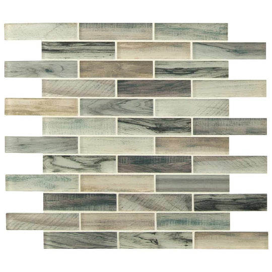 MS International 12" x 12" Lazio Brick Glass Mosaic