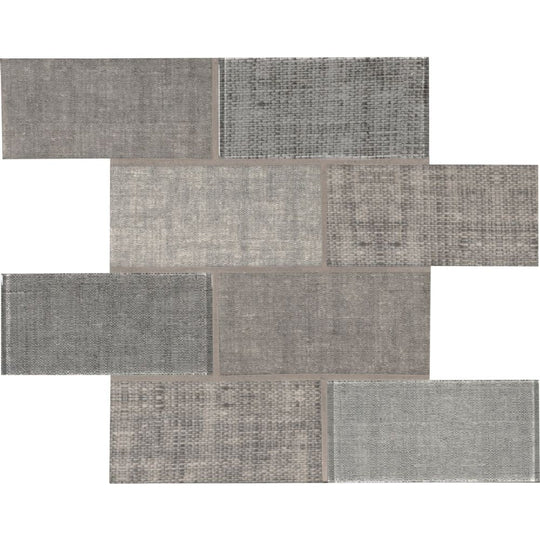MS International 11.73" x 11.73" Textalia Brick Glass Mosaic