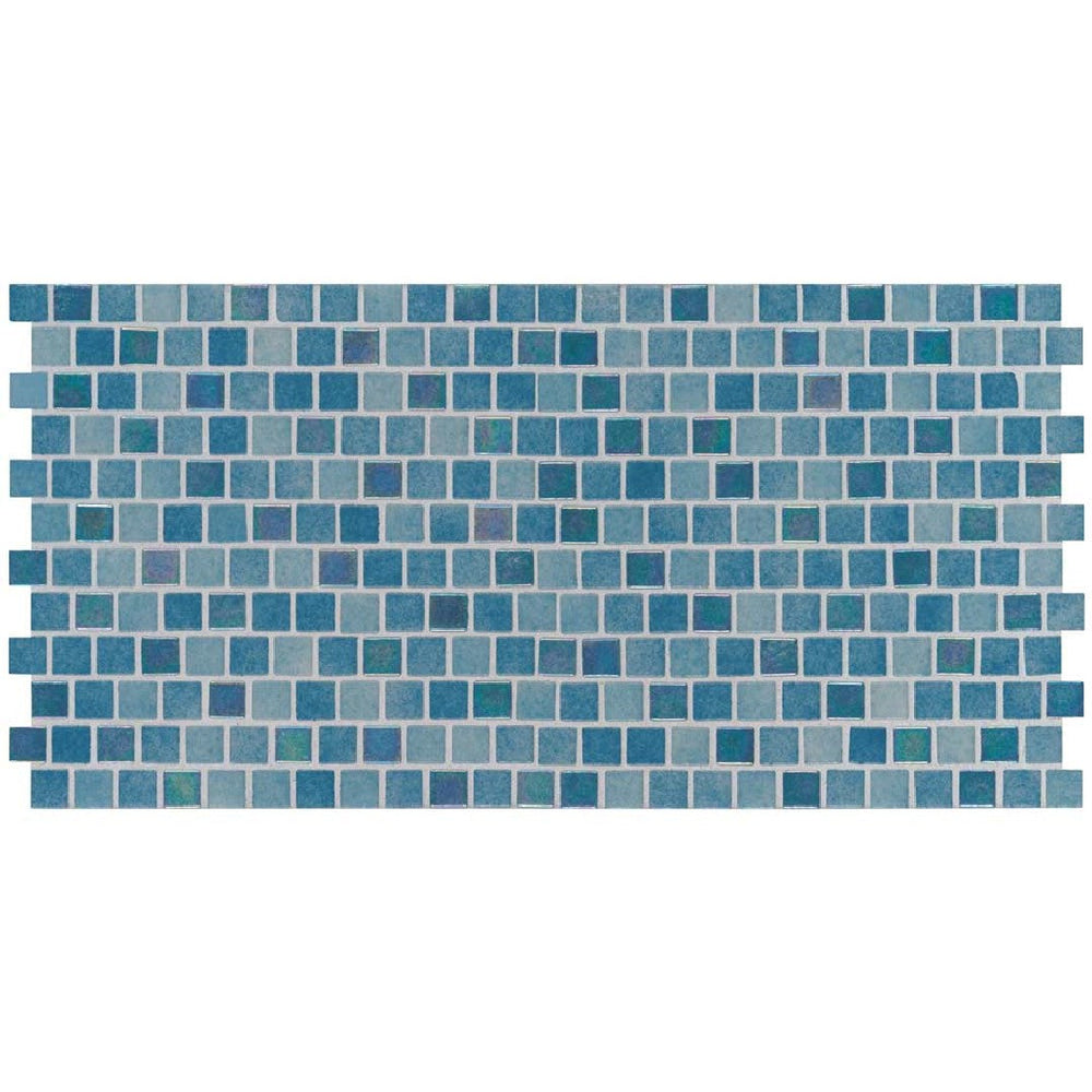 MS International 11.81" x 11.81" Carribean Reef Staggered Glass 1" Mosaic