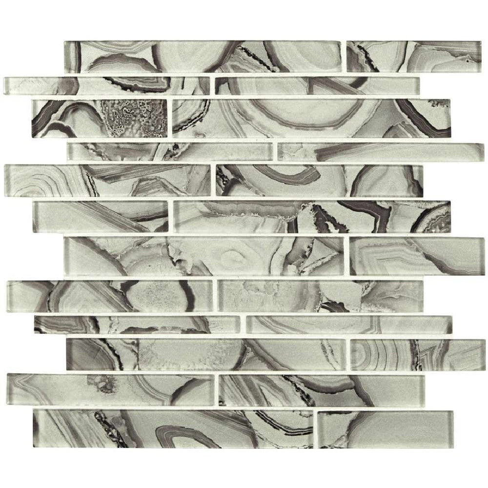 MS International 12" x 12" Super Nova Linear Glass Mosaic