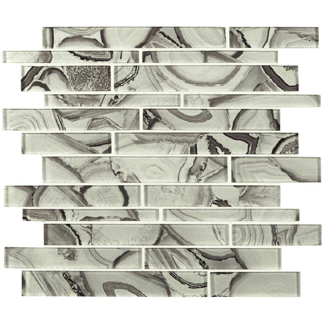 MS International 12" x 12" Super Nova Linear Glass Mosaic