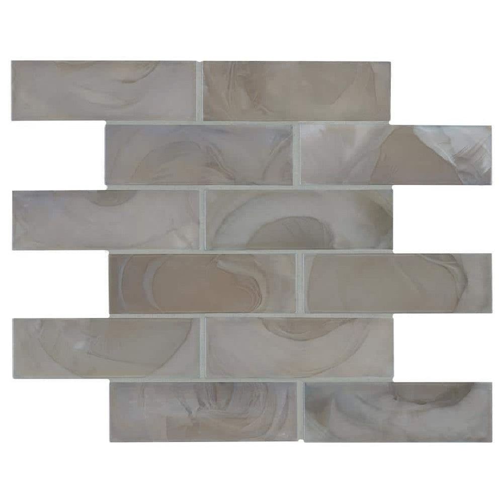 MS International 11.75" x 11.75" Opalina Brick Glass Mosaic