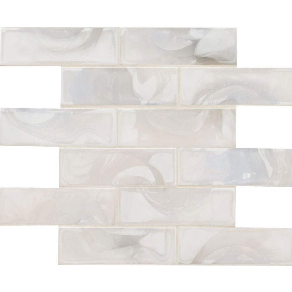 MS International 11.72" x 11.72" Pearla Brick Glass Mosaic