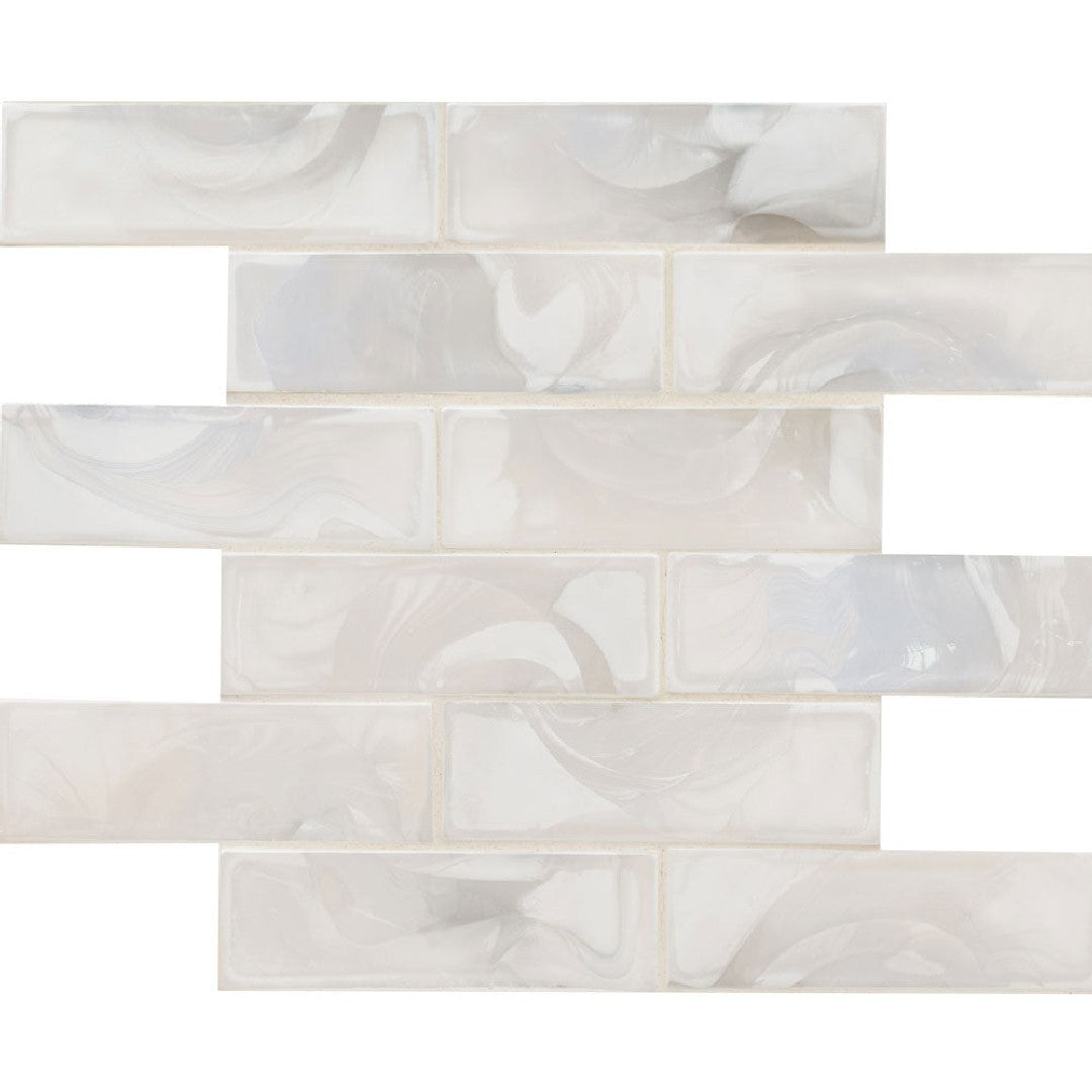 MS International 11.72" x 11.72" Pearla Brick Glass Mosaic