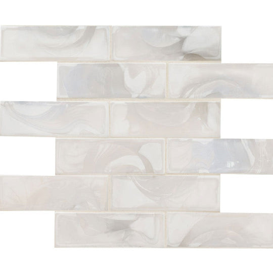 MS International 11.72" x 11.72" Pearla Brick Glass Mosaic