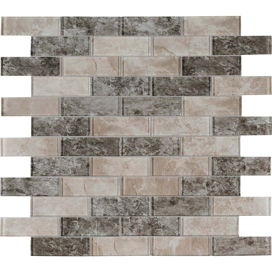MS International 11.73" x 11.73" Savoy Brick Glass Mosaic