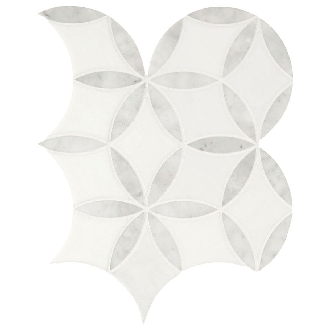 MS International 8.9" x 9.92" La Fleur Polished Marble Mosaic