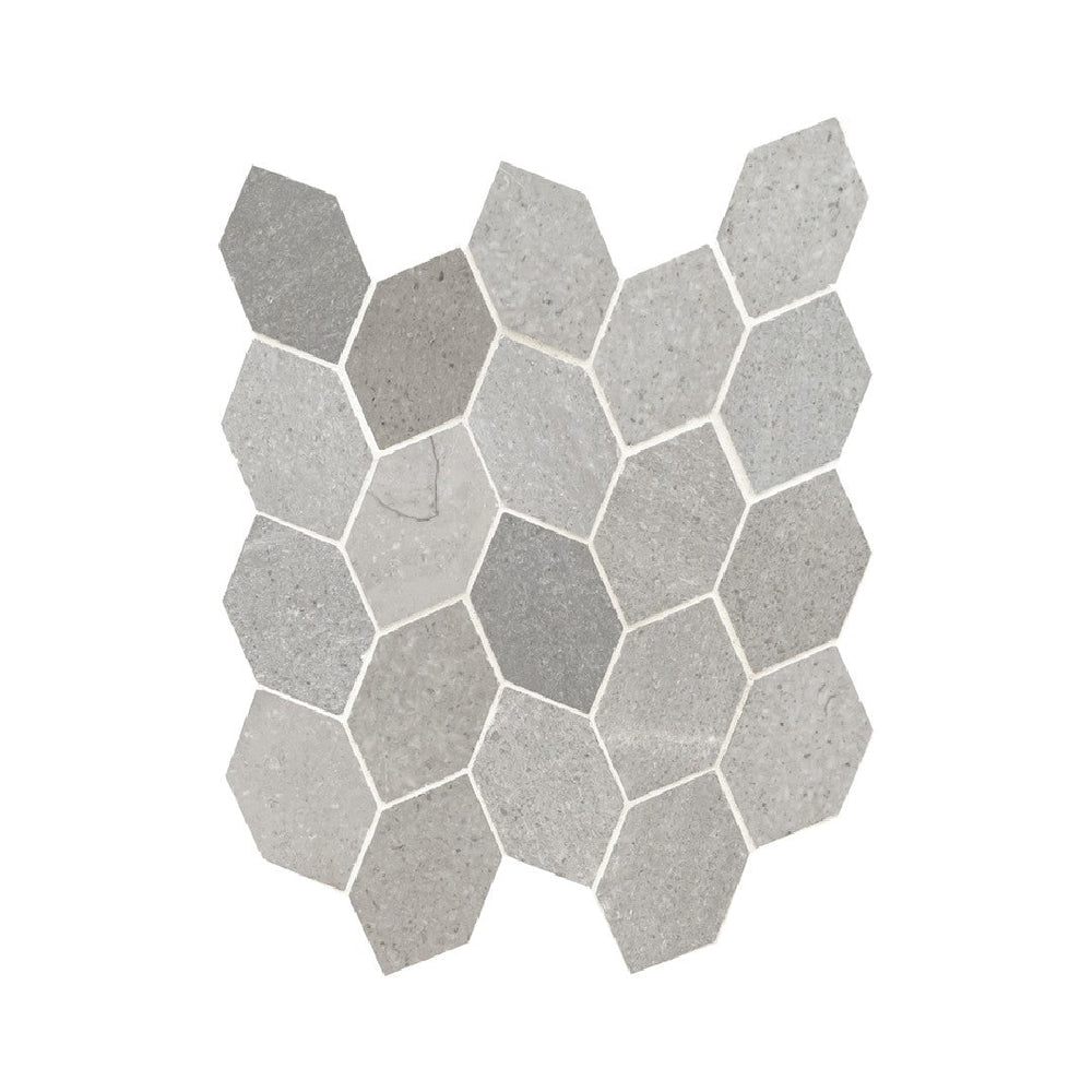 MS International 12" x 13" Lilly Pad Honed Limestone Mosaic