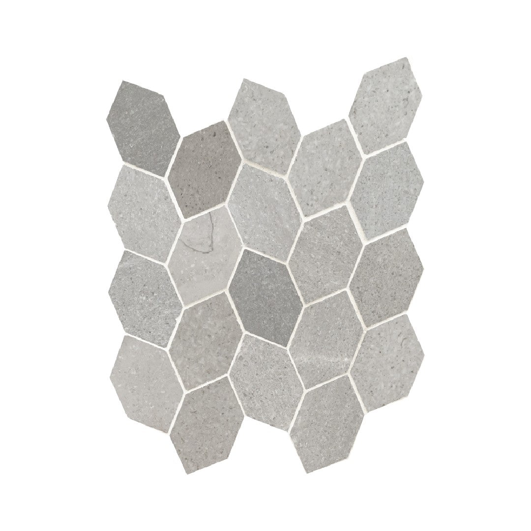 MS International 12" x 13" Lilly Pad Honed Limestone Mosaic